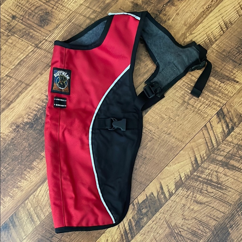 Red and Black Ruffwear Dog Winter Coat